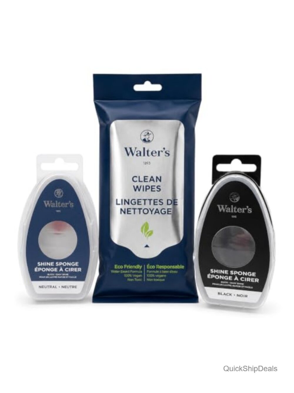 Shoe Shine Sponge Kit with Leather Cleaning Wipes, Easy No-Buff Shine for Dress